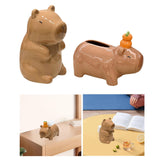 Maxbell Cute Ceramic Capybara Shaped Tissue Box for Kitchen Countertop Bedside Table Sitting