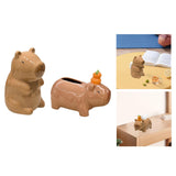 Maxbell Cute Ceramic Capybara Shaped Tissue Box for Kitchen Countertop Bedside Table Sitting
