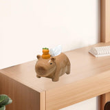 Maxbell Cute Ceramic Capybara Shaped Tissue Box for Kitchen Countertop Bedside Table Climbing