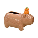 Maxbell Cute Ceramic Capybara Shaped Tissue Box for Kitchen Countertop Bedside Table Climbing