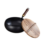 Maxbell Nonstick Wok Flat Bottom 9.45inch Chinese Wok for Restaurant Camping Kitchen