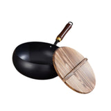Maxbell Nonstick Wok Flat Bottom 9.45inch Chinese Wok for Restaurant Camping Kitchen