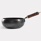 Maxbell Nonstick Wok Flat Bottom 9.45inch Chinese Wok for Restaurant Camping Kitchen