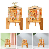 Maxbell Beverage Dispenser 2.6L Wood Stand Water Pitcher for Birthday Holiday deer head lid