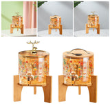 Maxbell Beverage Dispenser 2.6L Wood Stand Water Pitcher for Birthday Holiday deer head lid