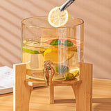Maxbell Beverage Dispenser 2.6L Wood Stand Water Pitcher for Birthday Holiday deer head lid