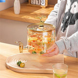 Maxbell Beverage Dispenser 2.6L Wood Stand Water Pitcher for Birthday Holiday deer head lid