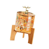 Maxbell Beverage Dispenser 2.6L Wood Stand Water Pitcher for Birthday Holiday deer head lid