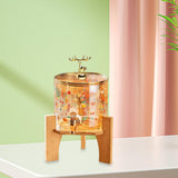 Maxbell Beverage Dispenser 2.6L Wood Stand Water Pitcher for Birthday Holiday deer head lid