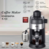 Italian Coffee Maker Compact 1-4 Cup Espresso and Cappuccino Machine