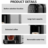 Maxbell Coffee Maker Compact Automatic for Home Office Professional Espresso Machine
