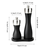 Maxbell Manual Pepper Grinders Set Versatile Salt Grinders for BBQ Household Fishing