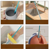Maxbell 2 Pieces Silicone Straw Cleaner Brushes Reusable for Drinking Straw Keyboard Grey