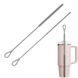 Maxbell 2 Pieces Silicone Straw Cleaner Brushes Reusable for Drinking Straw Keyboard Grey