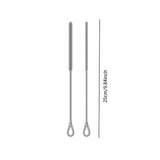 Maxbell 2 Pieces Silicone Straw Cleaner Brushes Reusable for Drinking Straw Keyboard Grey