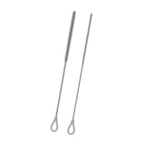 Maxbell 2 Pieces Silicone Straw Cleaner Brushes Reusable for Drinking Straw Keyboard Grey