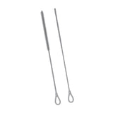 Maxbell 2 Pieces Silicone Straw Cleaner Brushes Reusable for Drinking Straw Keyboard Grey