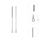 Maxbell 2 Pieces Silicone Straw Cleaner Brushes Reusable for Drinking Straw Keyboard Grey