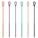 Maxbell 2 Pieces Silicone Straw Cleaner Brushes Reusable for Drinking Straw Keyboard Grey