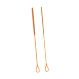 Maxbell 2 Pieces Silicone Straw Cleaner Brushes Reusable for Drinking Straw Keyboard Orange