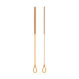 Maxbell 2 Pieces Silicone Straw Cleaner Brushes Reusable for Drinking Straw Keyboard Orange
