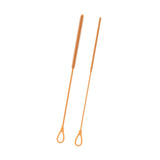 Maxbell 2 Pieces Silicone Straw Cleaner Brushes Reusable for Drinking Straw Keyboard Orange
