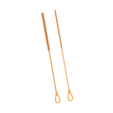 Maxbell 2 Pieces Silicone Straw Cleaner Brushes Reusable for Drinking Straw Keyboard Orange