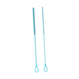 Maxbell 2 Pieces Silicone Straw Cleaner Brushes Reusable for Drinking Straw Keyboard Blue