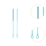Maxbell 2 Pieces Silicone Straw Cleaner Brushes Reusable for Drinking Straw Keyboard Blue