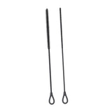 Maxbell 2 Pieces Silicone Straw Cleaner Brushes Reusable for Drinking Straw Keyboard Black