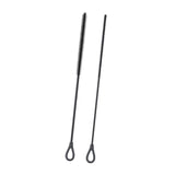 Maxbell 2 Pieces Silicone Straw Cleaner Brushes Reusable for Drinking Straw Keyboard Black