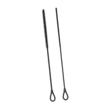 Maxbell 2 Pieces Silicone Straw Cleaner Brushes Reusable for Drinking Straw Keyboard Black