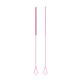 Maxbell 2 Pieces Silicone Straw Cleaner Brushes Reusable for Drinking Straw Keyboard Pink