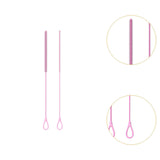 Maxbell 2 Pieces Silicone Straw Cleaner Brushes Reusable for Drinking Straw Keyboard Pink