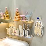 Maxbell Shower Shelf Toiletries Organization Punch Modern Bathroom Storage Rack blue and yellow