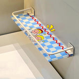 Maxbell Shower Shelf Toiletries Organization Punch Modern Bathroom Storage Rack blue and yellow
