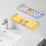 Maxbell Shower Shelf Toiletries Organization Punch Modern Bathroom Storage Rack blue and yellow