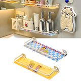 Maxbell Shower Shelf Toiletries Organization Punch Modern Bathroom Storage Rack blue and yellow