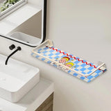 Maxbell Shower Shelf Toiletries Organization Punch Modern Bathroom Storage Rack blue
