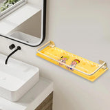 Maxbell Shower Shelf Toiletries Organization Punch Modern Bathroom Storage Rack yellow