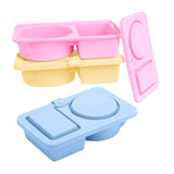 Maxbell 3 Pieces Snack Containers with Lids Silicone for Picnics Take Out Condiments