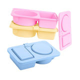 Maxbell 3 Pieces Snack Containers with Lids Silicone for Picnics Take Out Condiments