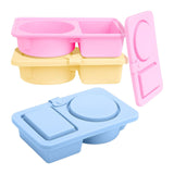 Maxbell 3 Pieces Snack Containers with Lids Silicone for Picnics Take Out Condiments