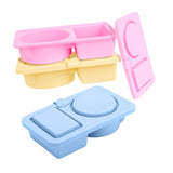 Maxbell 3 Pieces Snack Containers with Lids Silicone for Picnics Take Out Condiments