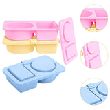 Maxbell 3 Pieces Snack Containers with Lids Silicone for Picnics Take Out Condiments