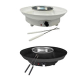 Maxbell Electric Fondue Pot Set EU Plug Kitchen Gadgets for Dippings Entrees Candies White