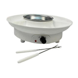 Maxbell Electric Fondue Pot Set EU Plug Kitchen Gadgets for Dippings Entrees Candies White