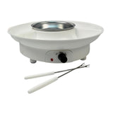 Maxbell Electric Fondue Pot Set EU Plug Kitchen Gadgets for Dippings Entrees Candies White