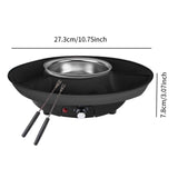 Maxbell Electric Fondue Pot Set EU Plug Kitchen Gadgets for Dippings Entrees Candies Black