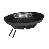 Maxbell Electric Fondue Pot Set EU Plug Kitchen Gadgets for Dippings Entrees Candies Black